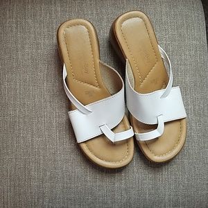 White sandals